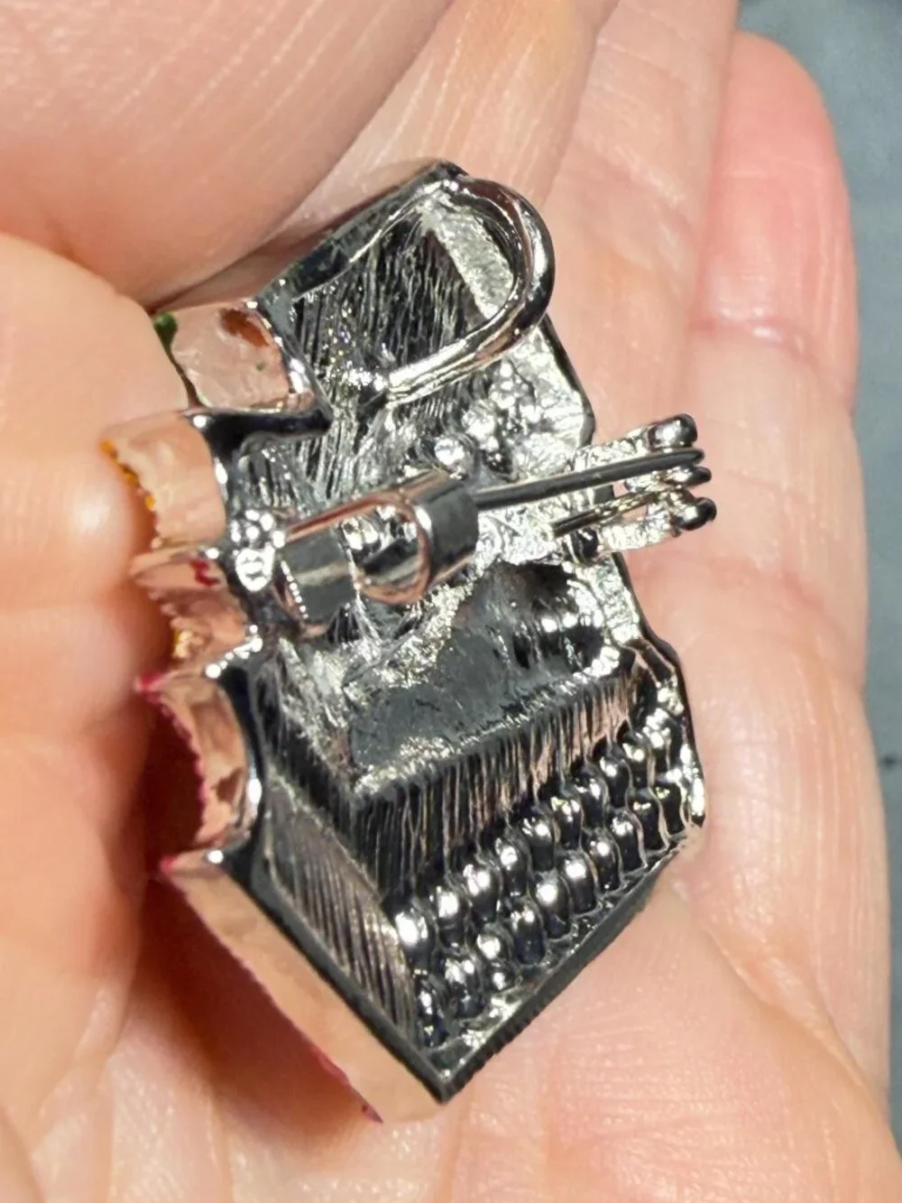 Book Lover Brooch Set Rhinestone I Love Books Stack Pendant Teacher